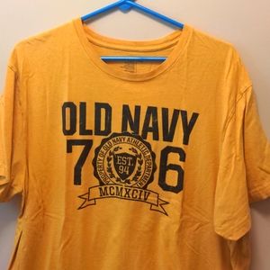 Mens Old Navy short sleeved t shirt. Gold